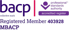 British Association for Counselling and Psychotherapy registered member logo